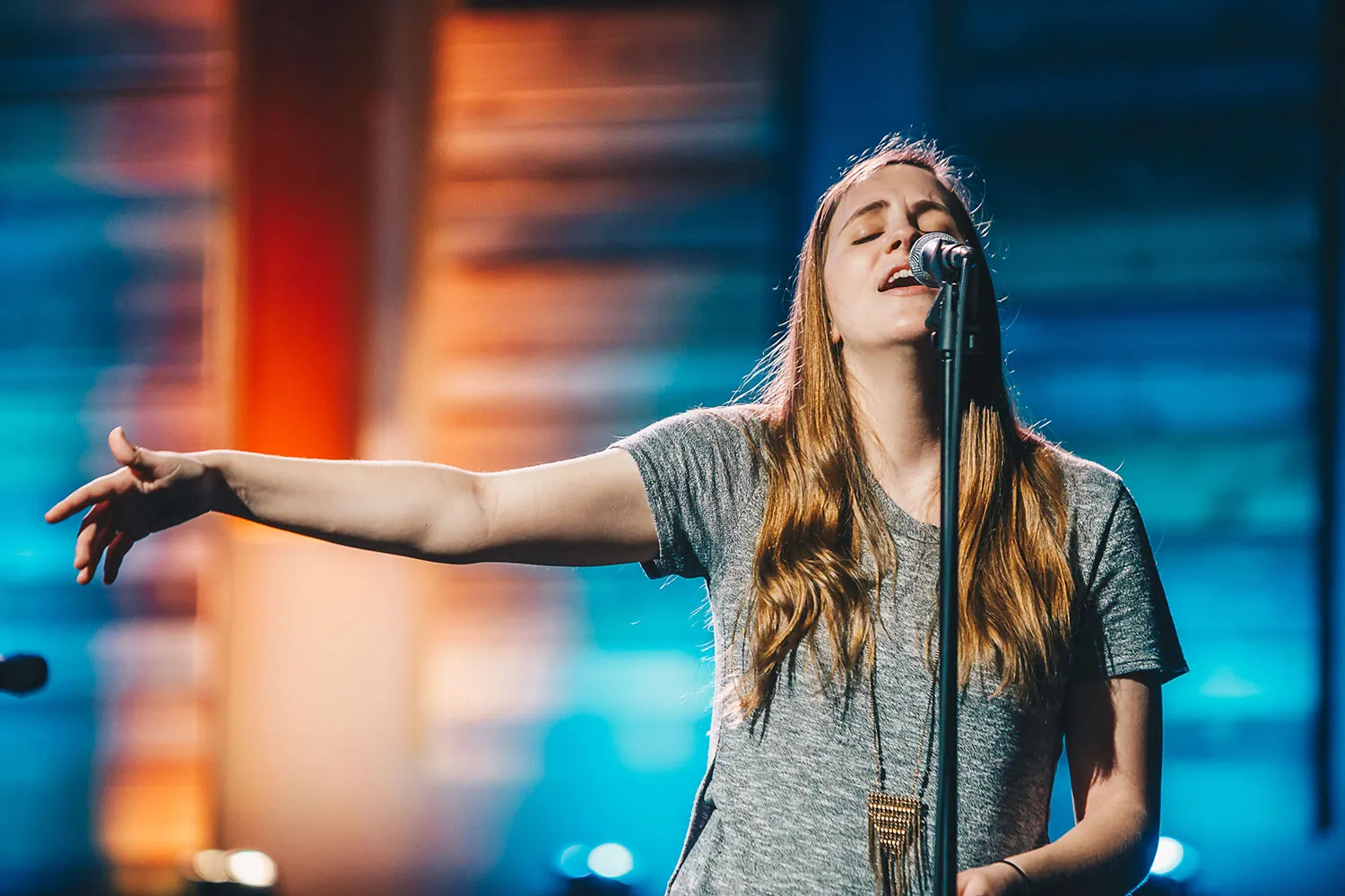 woman singing